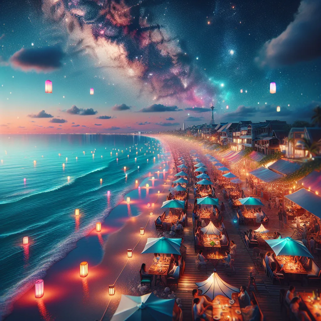 Experience the Magic of La Mer Beach at Night