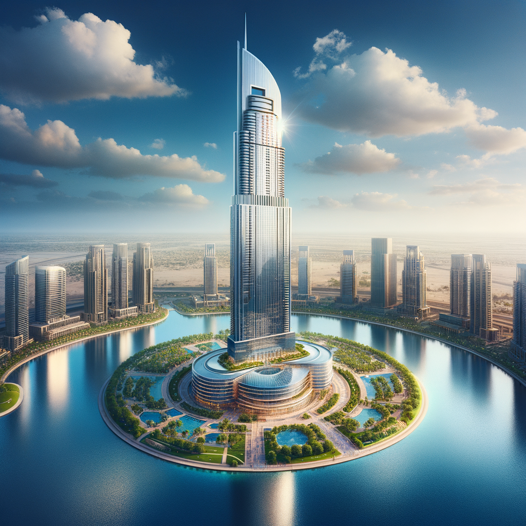 Almas Tower Dubai supertall skyscraper on artificial island in JLT
