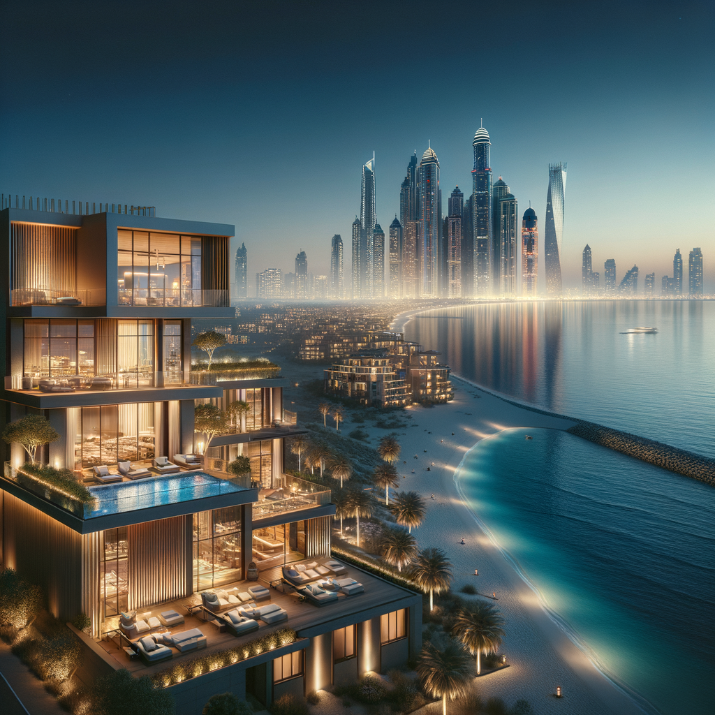 The Edition JBR Luxusimmobilie Rendering mit Meer- und Skylineblick