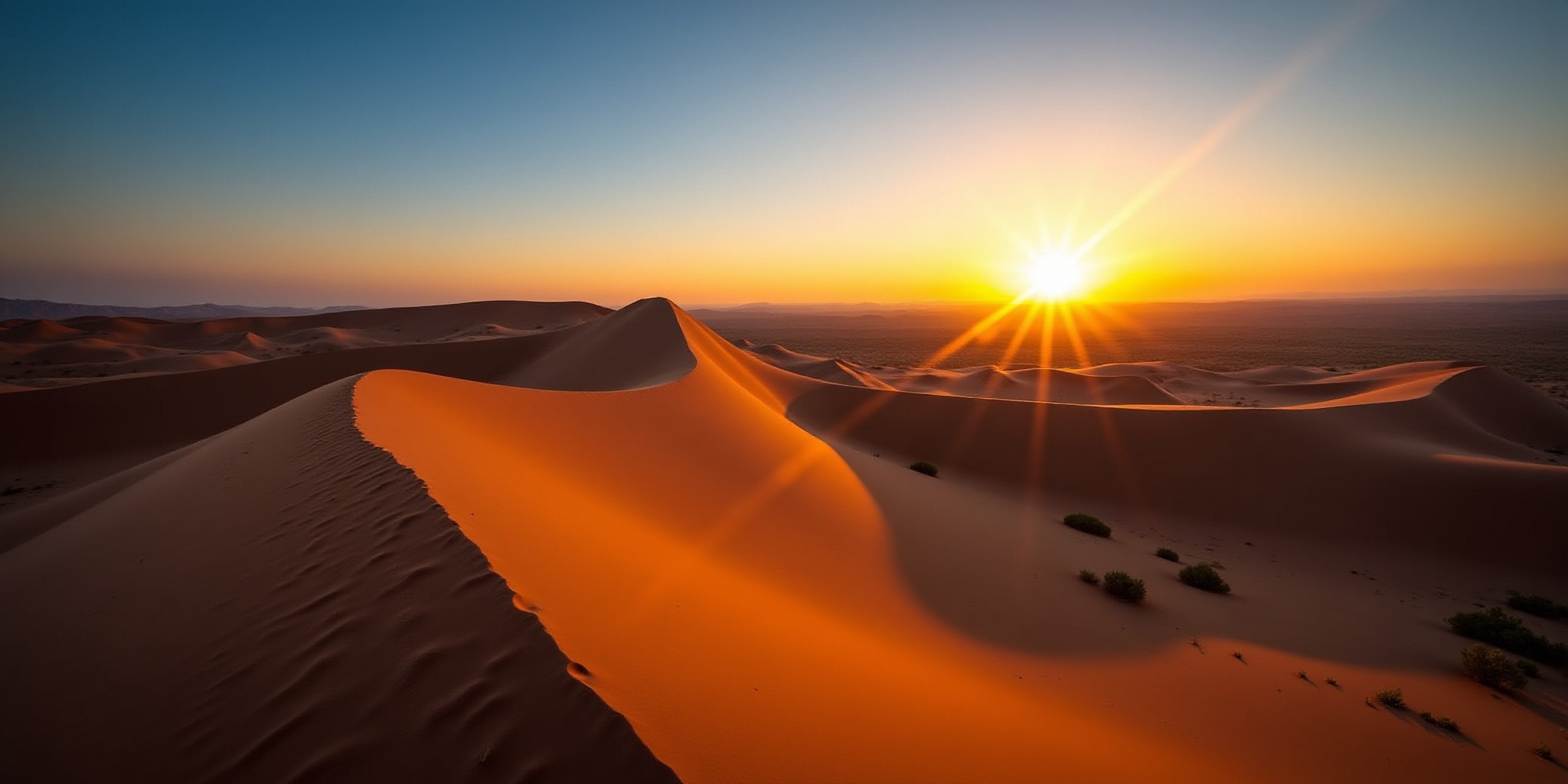 At the edge of a sunrise that feels like a promise, the desert sky over Damac Hills in Loreto shifts