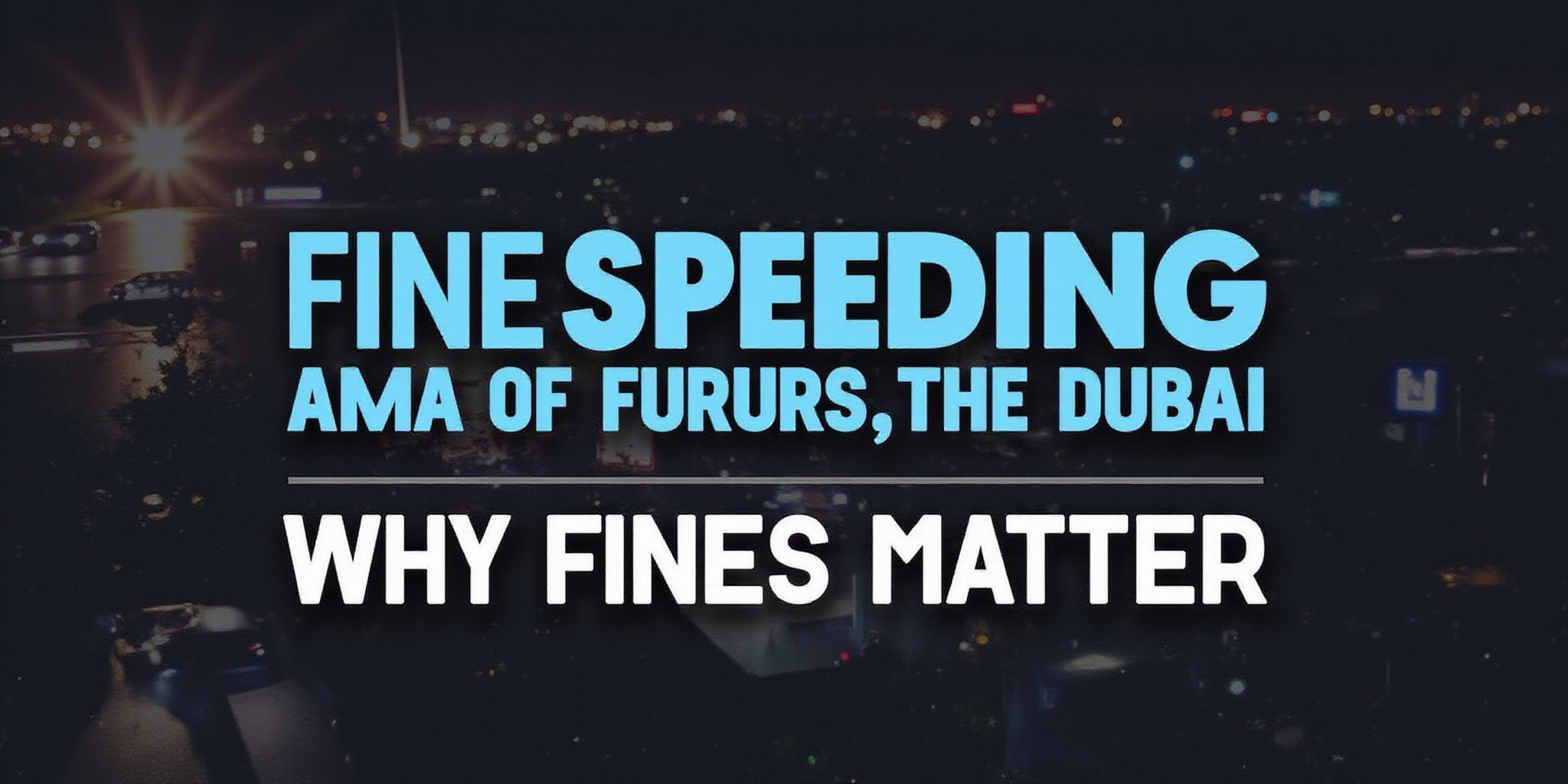 Dubai Speeding Fines: Quick Pay to Save Money & Points