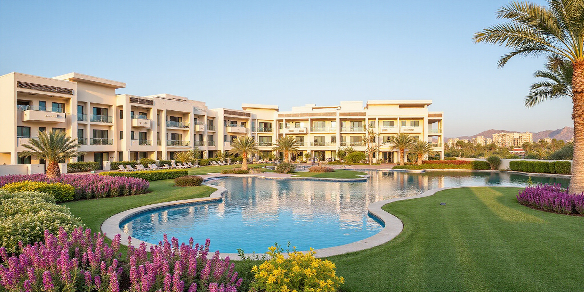 Thriving Desert Gardens in Damac Hills Luxury Tower